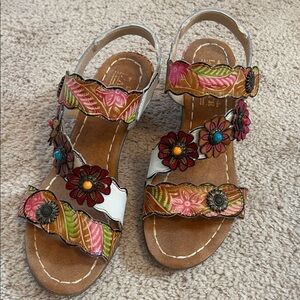 L’Artiste Spring Step Floral Embellished Sandals